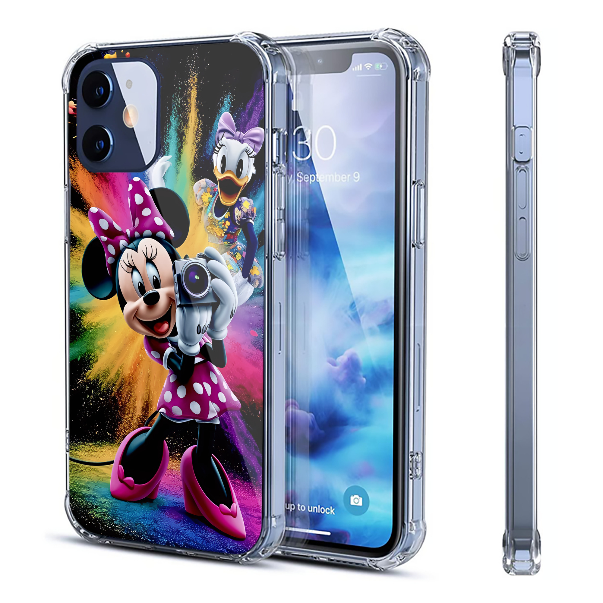 （画像用） ミッキーマウス Mickey Mouse 【iPhone 12シリーズ対応】透明スマホケース（クリアソフトケース）